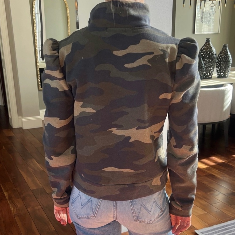 Generation Love Nariah Puff Sleeve Fleece Camo Sweatshirt - Picture 4 of 4